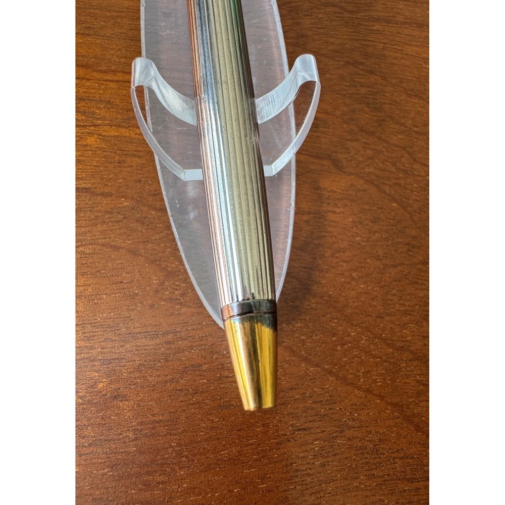 Vintage Waterman Exclusive Silver Plated Ballpoint Pen Click Retract No Box - Picture 6 of 11